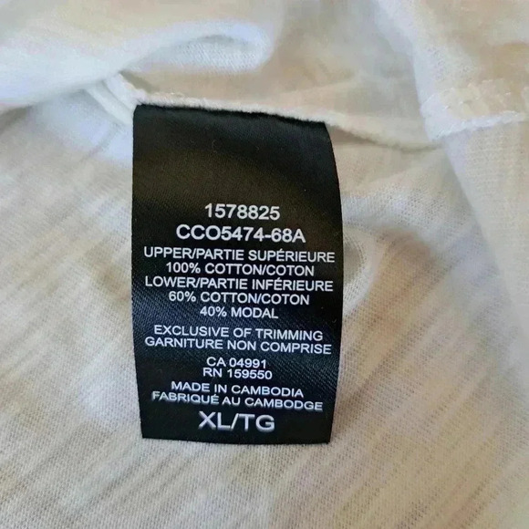 ❤️ Hilary Radley White Top Slub Knit XL Short Sleeved  Eyelet Women's Shirt - Picture 9 of 11